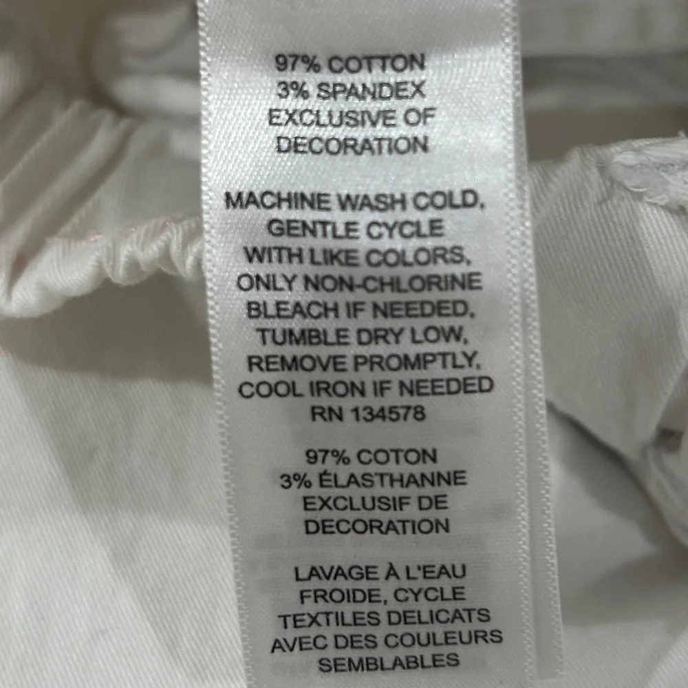 Vineyard Vines White Elastic Waist wide leg sailor stretch cotton Pants size 8